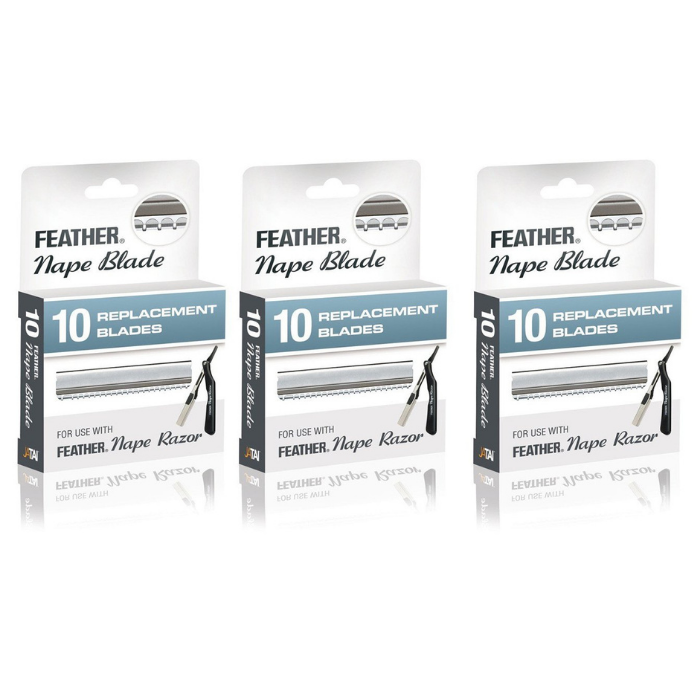 Feather Nape Replacement Razor Blades (3 Pack)